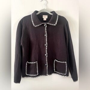 Crystal Kole Black Knitted Cardigan Womens Medium